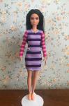 Mattel - Barbie - Fashionistas #147 - Striped Dress - Smaller Bust - Poupée